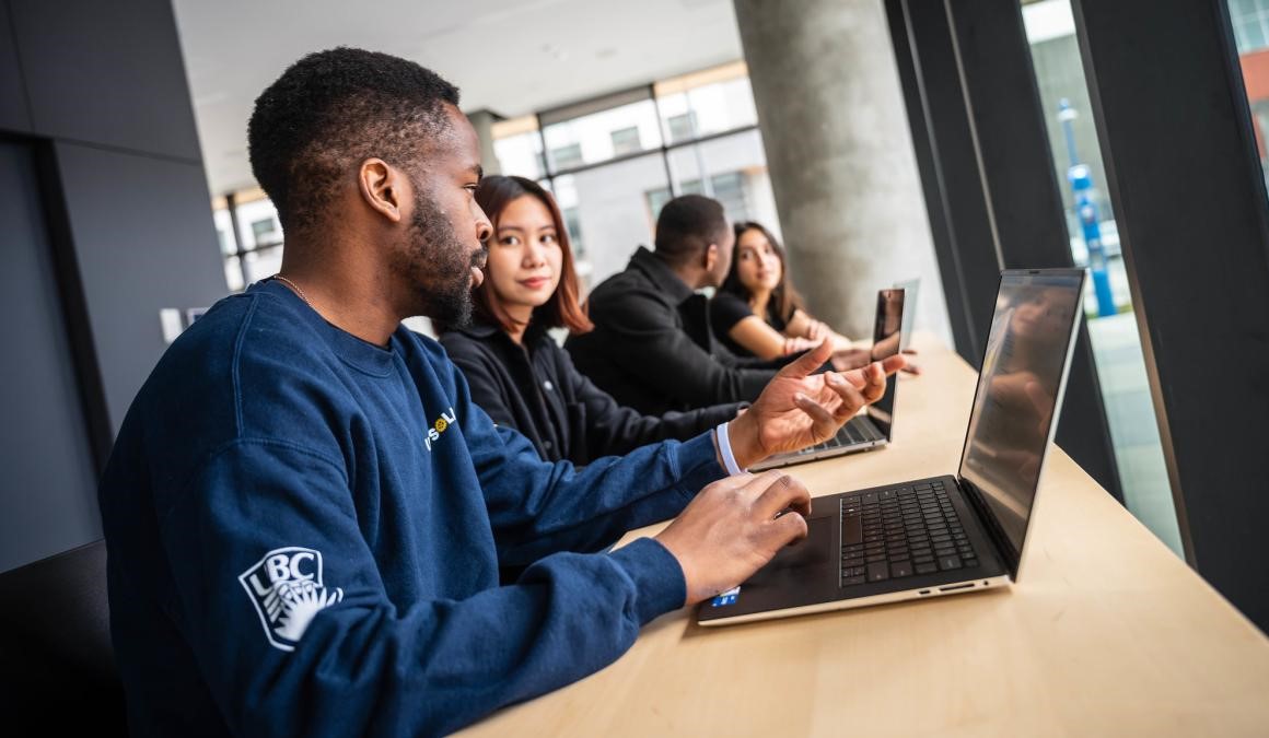 Students on their laptop