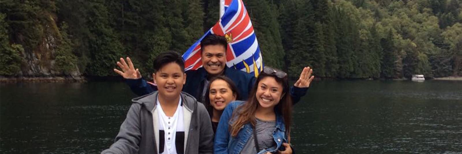 A group of smiling students