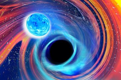 Rainbow swirl refracted