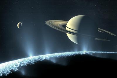 Saturn Moons Concept Art. NASA/GSFC.