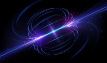 Magnetic field light effect with sparks in vector