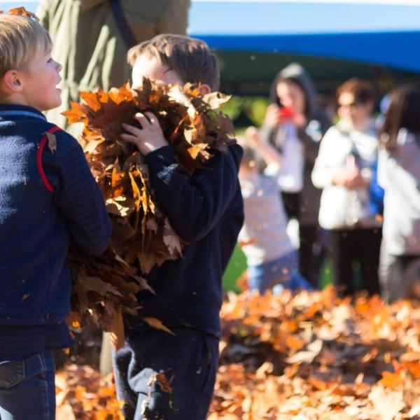 Children playing at UBC Apple Fest