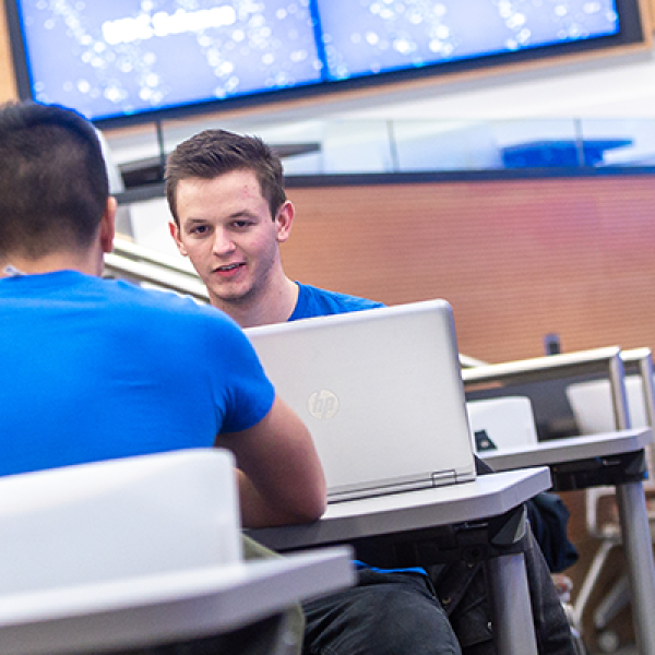 Students studying at a desk