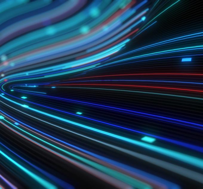 Abstract technology background, big data digital line wave business concept